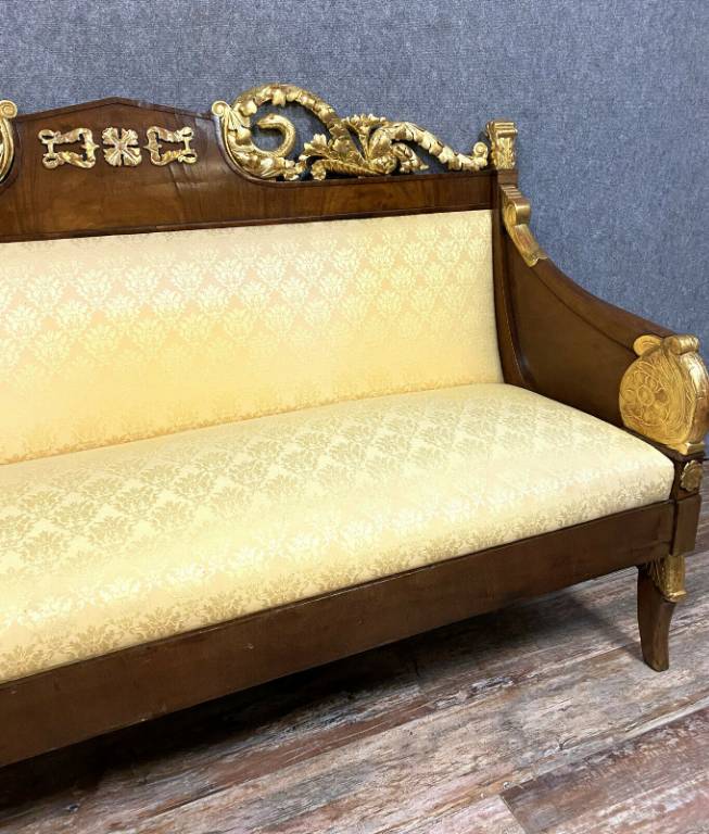 Muséale suite Impériale de 4 fauteuils et 1 banquette époque Empire-Consulat vers 1800 | Puces Privées