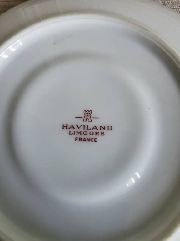 No - 483 - Deux tasses à déjeuner ,porcelaine Haviland à Limoges France | Puces Privées