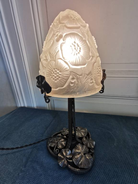 No - 488 - Lampe champignon époque Art - Déco | Puces Privées