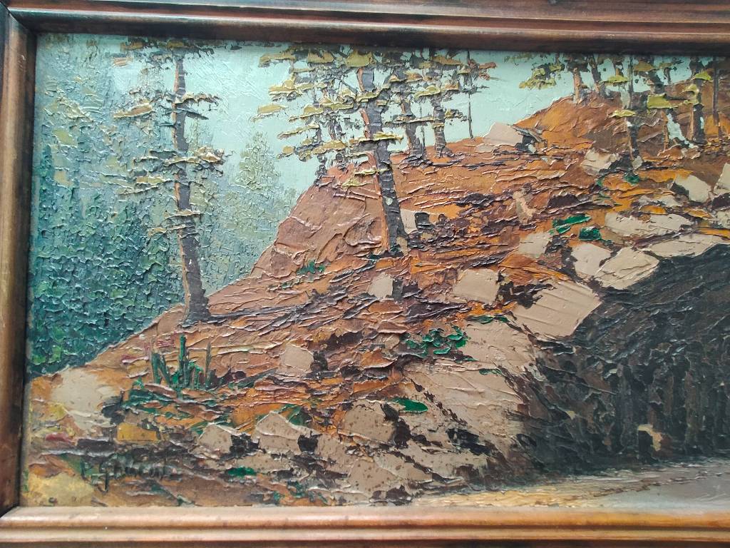 Paul Gobert ( 1891-1963 ) Tableau Huile sur panneau Paysage de montagne | Puces Privées