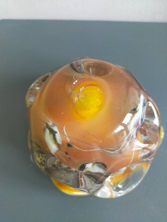 Cendrier vide-poche en verre soufflé La Bourboule | Puces Privées