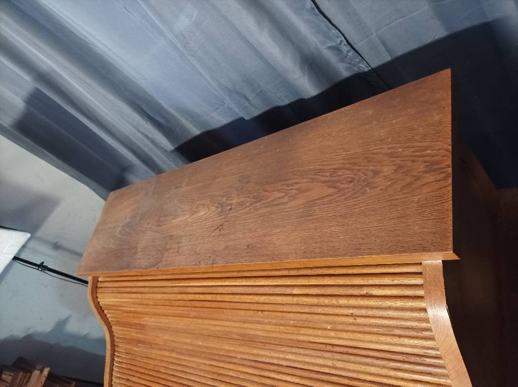 Bureau à cylindre vintage Gradiam en chêne | Puces Privées