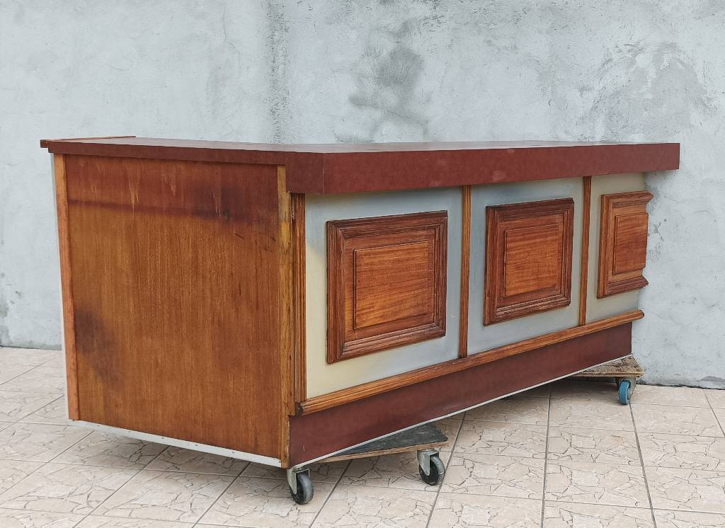 Bar comptoir meuble de métier vintage | Puces Privées
