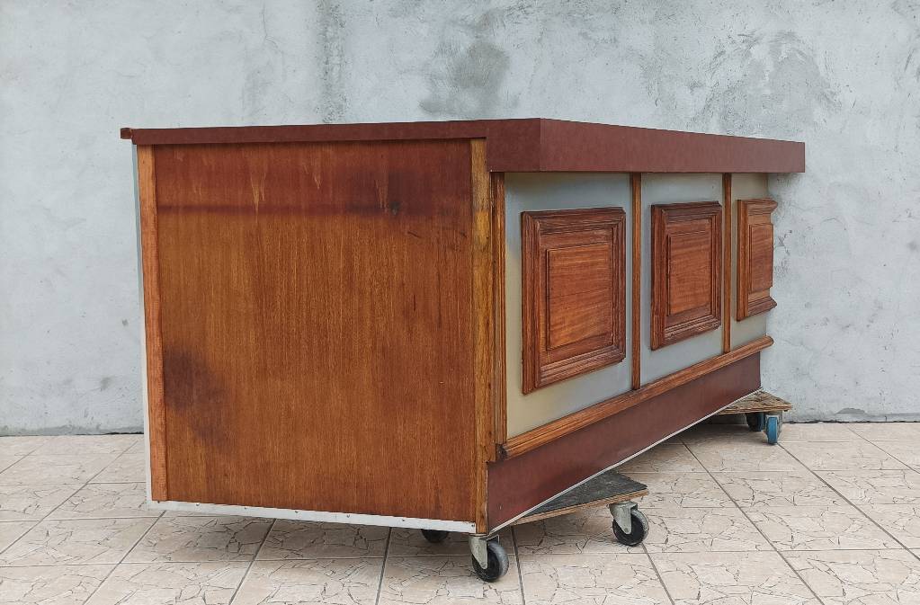 Bar comptoir meuble de métier vintage | Puces Privées