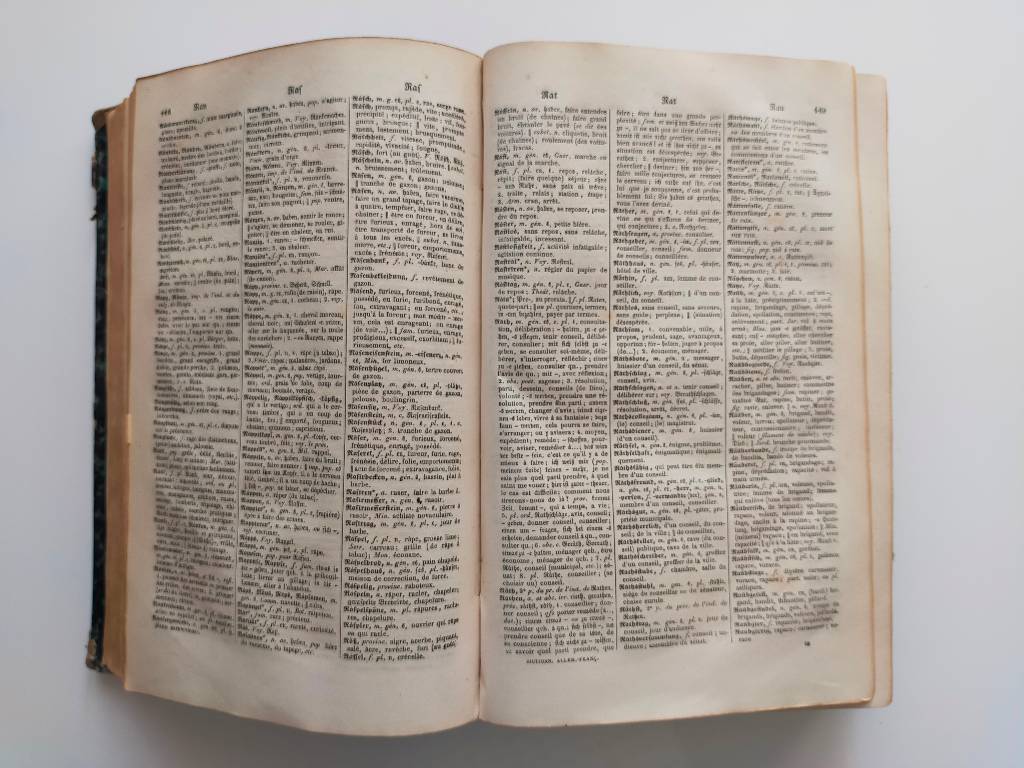 Dictionnaire Français-Allemand W. de SUCKAU Hachette Paris 1881 | Puces Privées