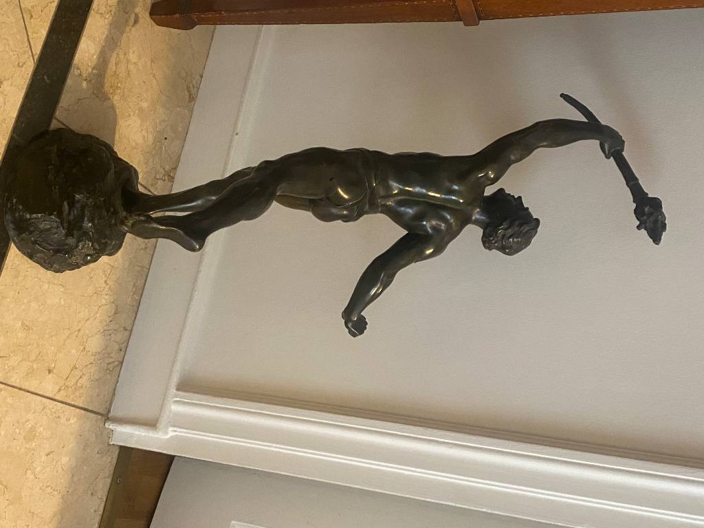 Coureur au flambeau - Statue en bronze signee Lemoyne | Puces Privées