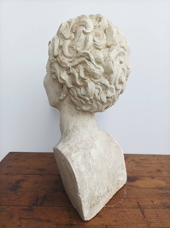 Pascal Boureille (1909-1999) Buste Art Deco en plâtre sculpture femme | Puces Privées