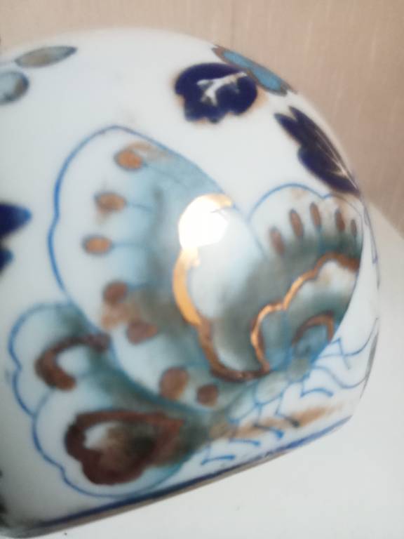vase boule asiatique diamètre 11 cm | Puces Privées