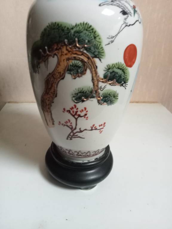 vase ancien en porcelaine de chine hauteur 25 cm | Puces Privées