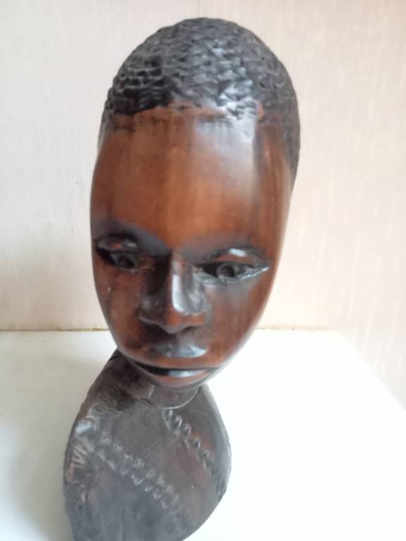 statuette africaine art africain hauteur 20 cm x 12 cm | Puces Privées