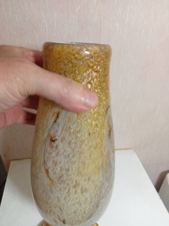 Vase ancien clichy pate de verre hauteur 36 cm diamètre 14 cm | Puces Privées