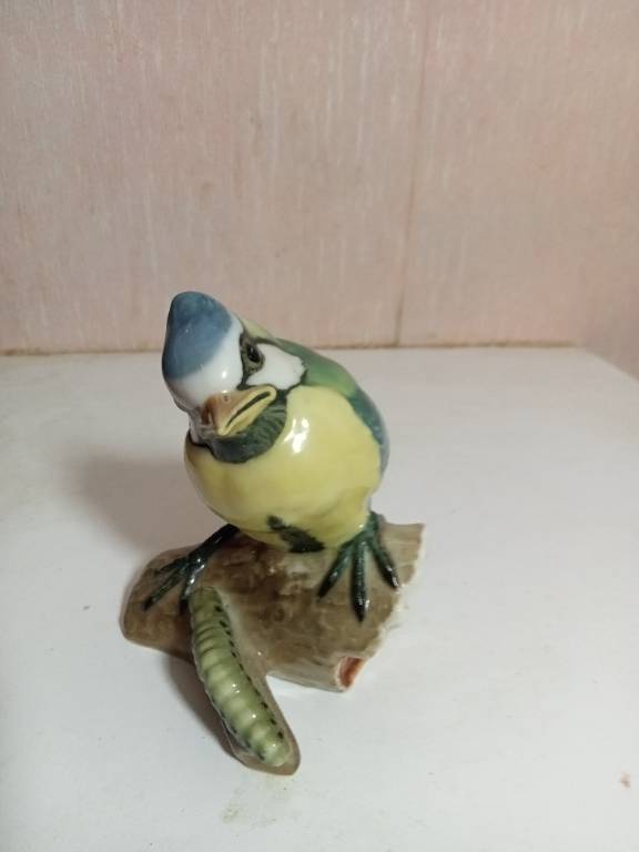 statuette oiseau en ceramique ancien hauteur 9,5 cm x 9 cm | Puces Privées