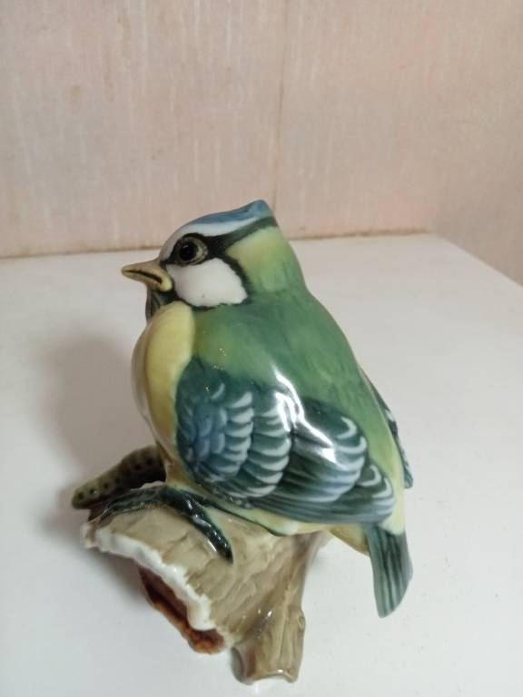 statuette oiseau en ceramique ancien hauteur 9,5 cm x 9 cm | Puces Privées