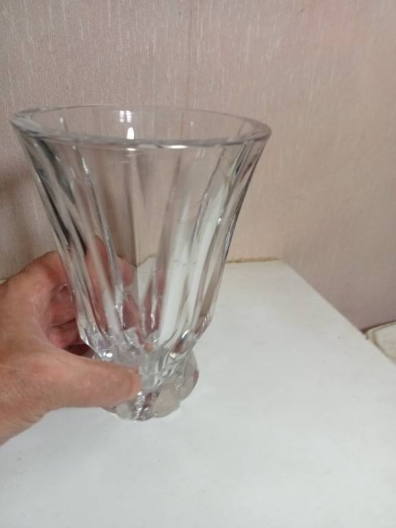 vase ancien cristal de st-louis hauteur 18 cm | Puces Privées