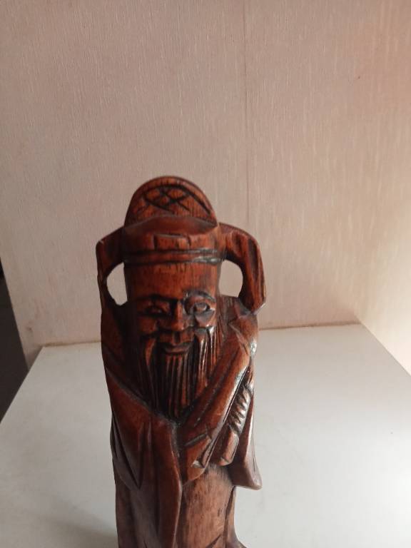 Statuette ancienne asiatique hauteur 21 cm | Puces Privées