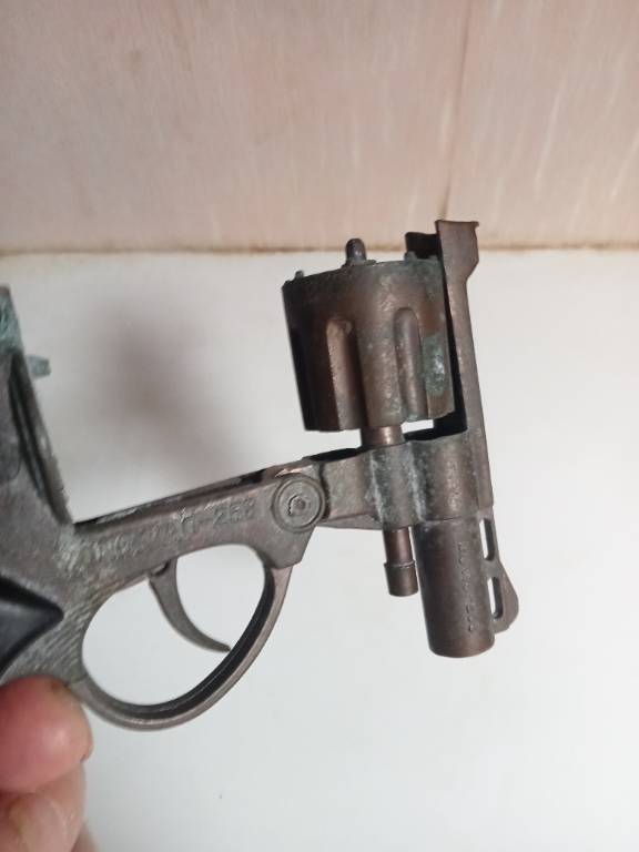 pistolet jouet ancien a pétard longueur 14 cm