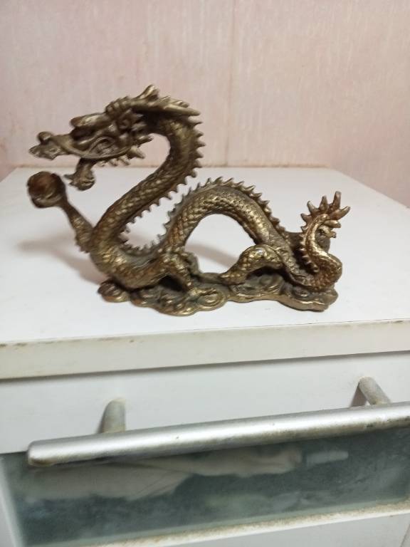 statuette dragon en bronze XIXème longueur 15 cm Hauteur 9 cm | Puces Privées