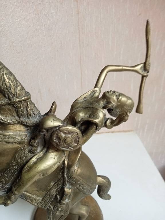 cavaliers dogon en bronze doré XVIIIème hauteur 27 cm a la cire perdu | Puces Privées