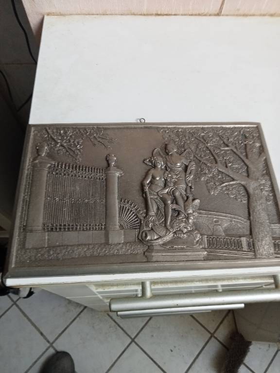 plaque décor en etain 23 x 15 cm | Puces Privées