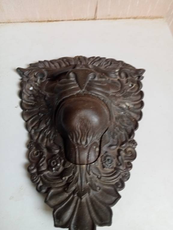 mascaron valet récupération de boule en bronze du XIXème bilard ancien 23 x 18 cm | Puces Privées