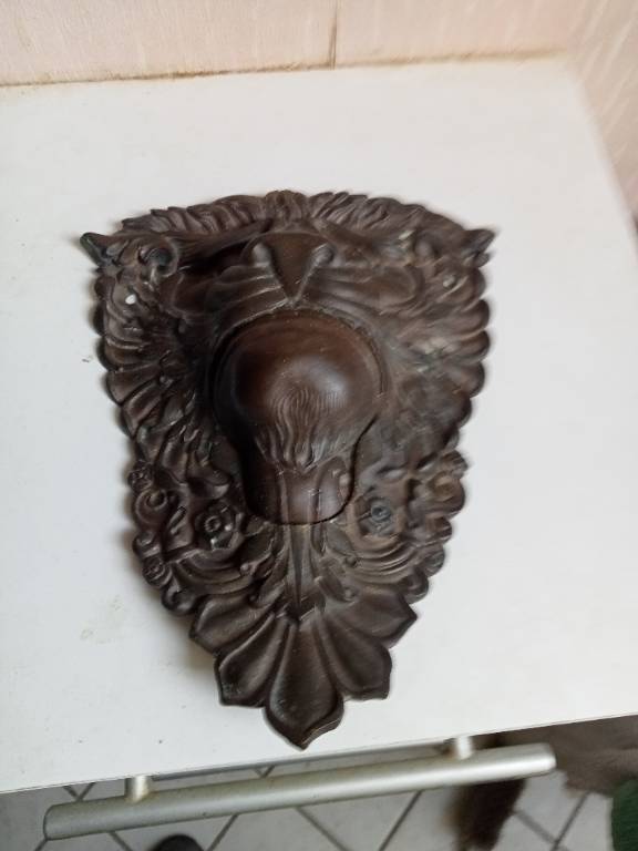 mascaron valet récupération de boule en bronze du XIXème bilard ancien 23 x 18 cm | Puces Privées