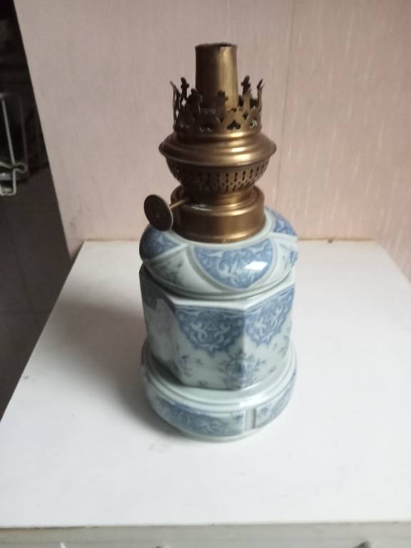 Lampe ancienne en ceramique hauteur 23 cm | Puces Privées