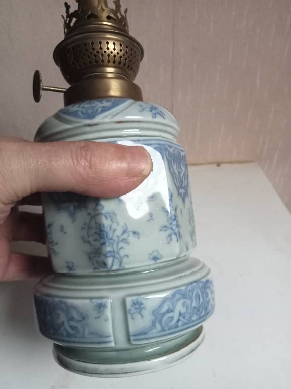 Lampe ancienne en ceramique hauteur 23 cm | Puces Privées