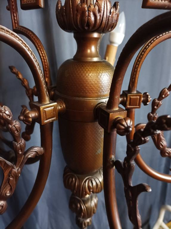 Lustre Louis XVI en bronze et laiton | Puces Privées