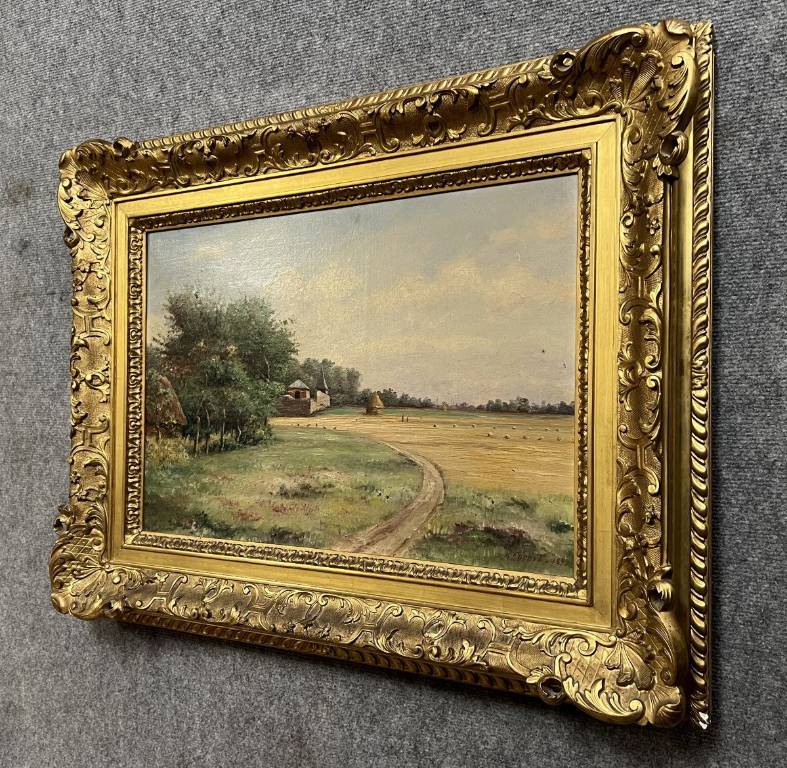Eugène Hippolyte FOREST XIXeme :  Magnifique et important tableau paysage rural | Puces Privées