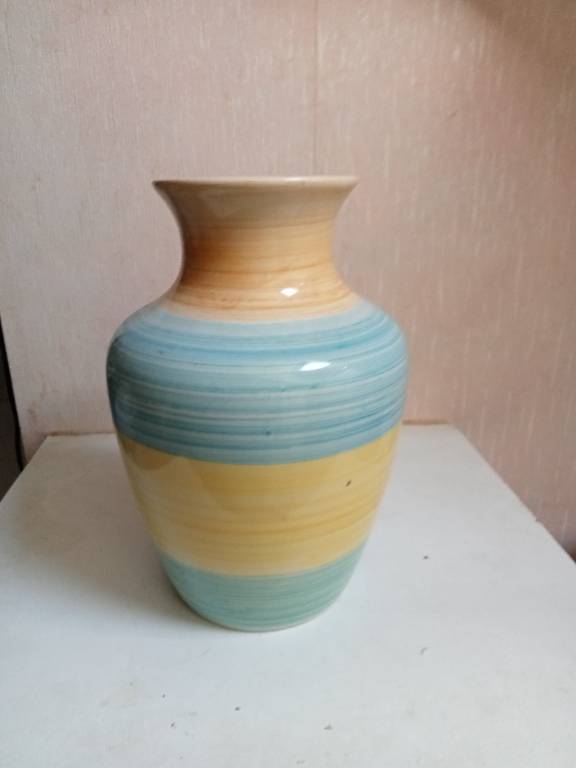 vase coloré hauteur 21 cm diamètre 14 cm | Puces Privées