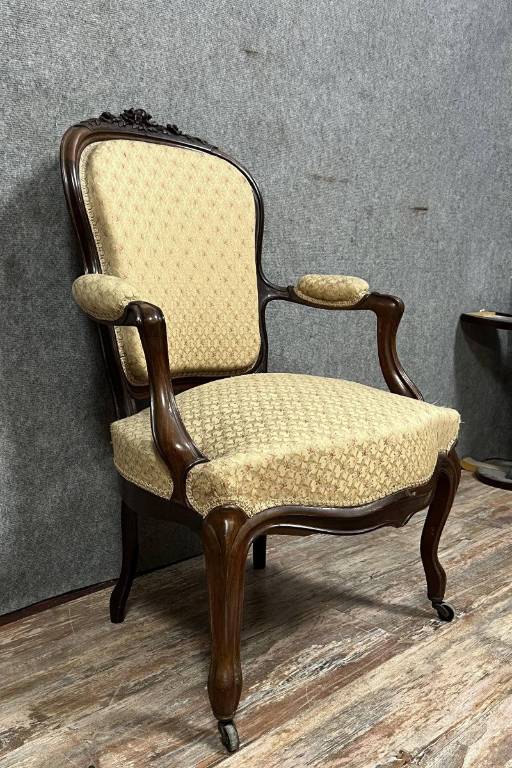 série de 4 fauteuils époque Napoléon III en acajou vers 1850 | Puces Privées