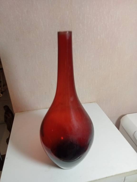 vase ancien soliflore hauteur 32 cm diamètre 12 cm | Puces Privées