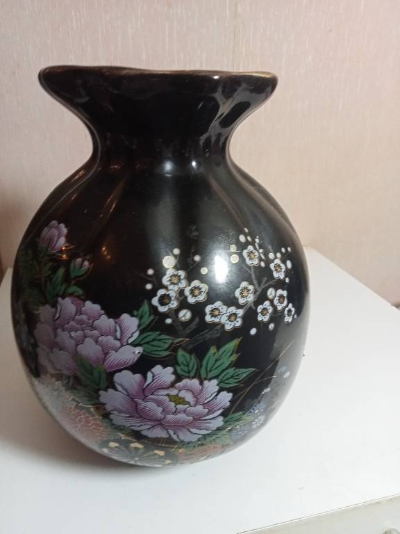 vase boule ancien hauteur 18 cm diamètre 15 cm | Puces Privées