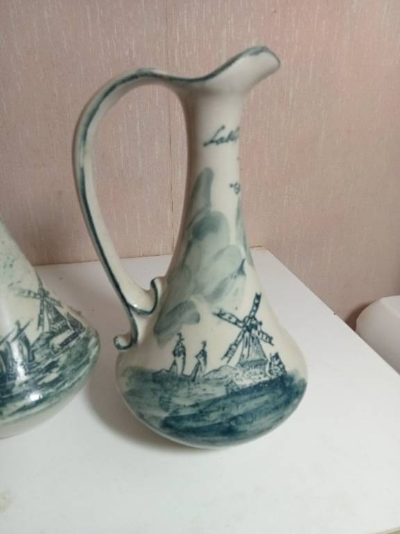 2 vases soliflore ancien hauteur 19 cm | Puces Privées