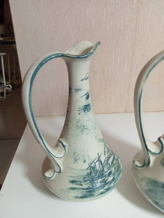 2 vases soliflore ancien hauteur 19 cm | Puces Privées