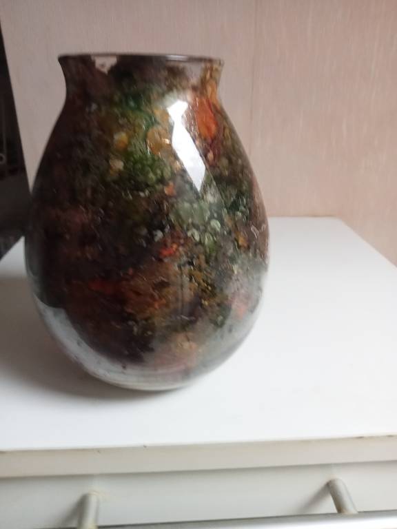 vase ancien hauteur 16 cm diamètre 13 cm signé pièce unique | Puces Privées