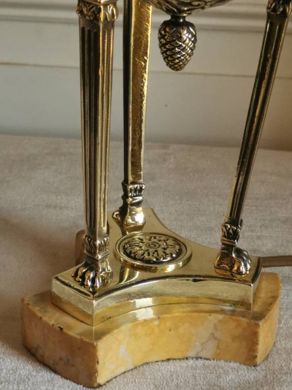 No - 566 - Ancienne lampe en bronze style Empire époque 19ème | Puces Privées