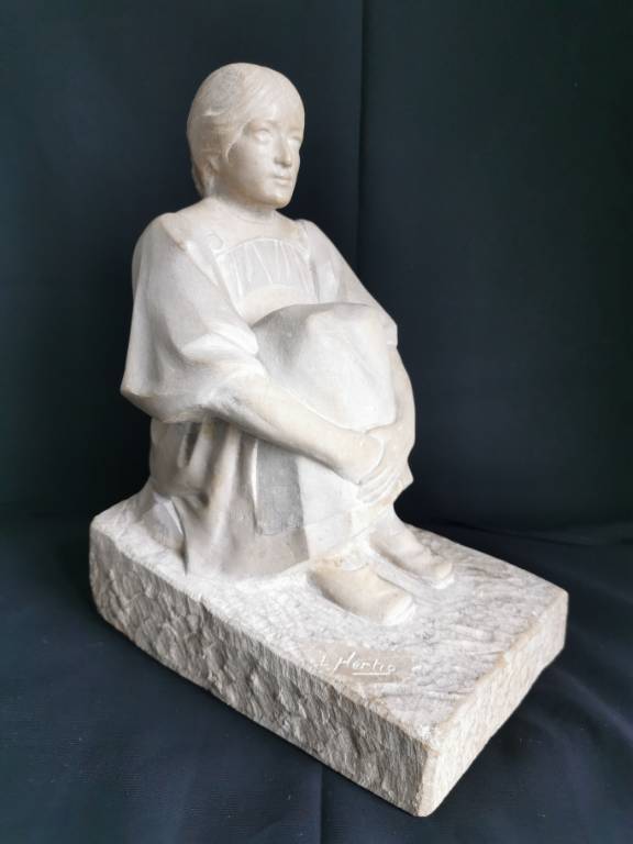 No - 569 - Sculpture en pierre , taille directe par Louis Herling 1880 1958 | Puces Privées