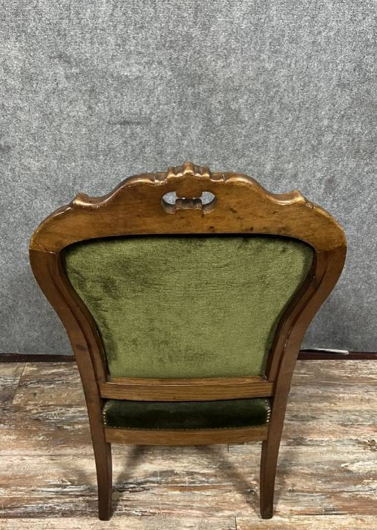 fauteuil de bureau époque Napoléon III en acajou circa 1850 | Puces Privées