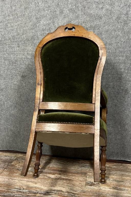 fauteuil de bureau époque Napoléon III en acajou circa 1850 | Puces Privées