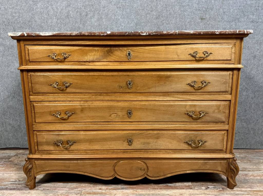 commode style Louis XV en noyer vers 1880 | Puces Privées