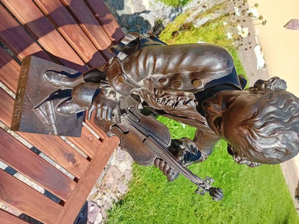 Sculpture bronze de Mozart signée Marcel DEBUT | Puces Privées