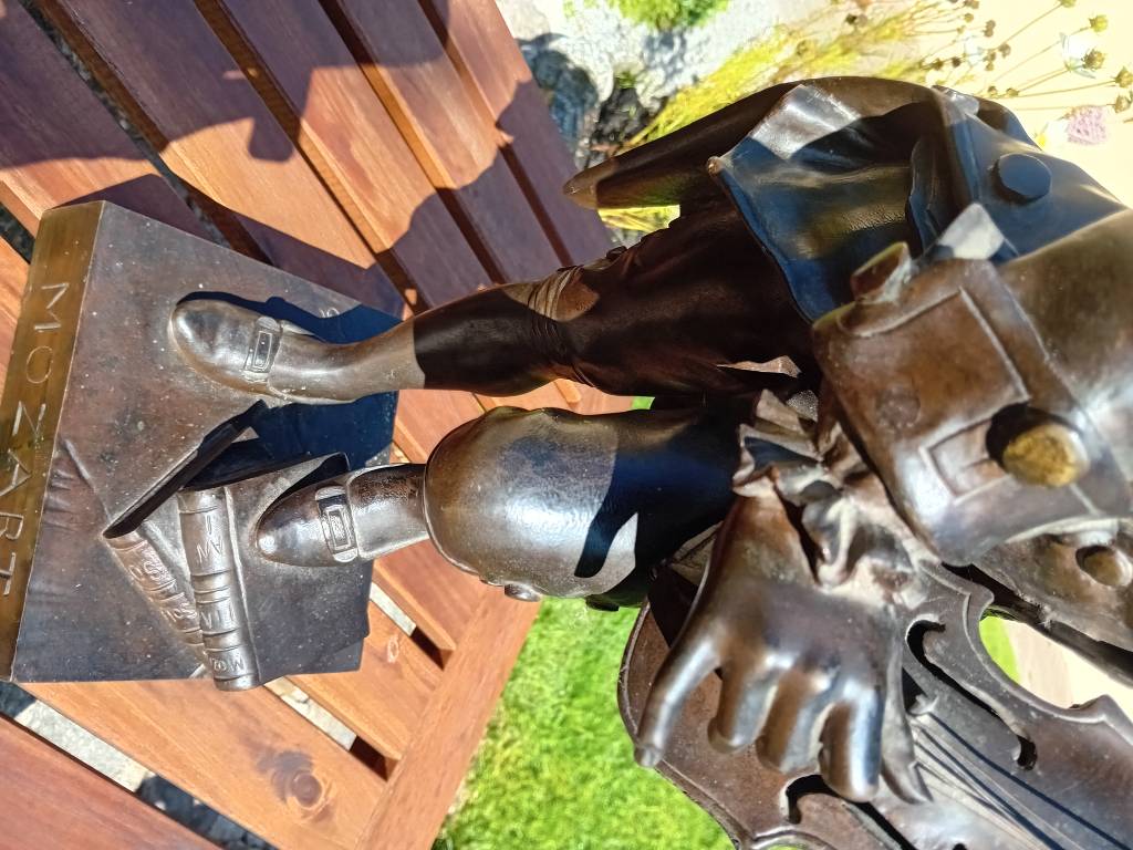 Sculpture bronze de Mozart signée Marcel DEBUT | Puces Privées