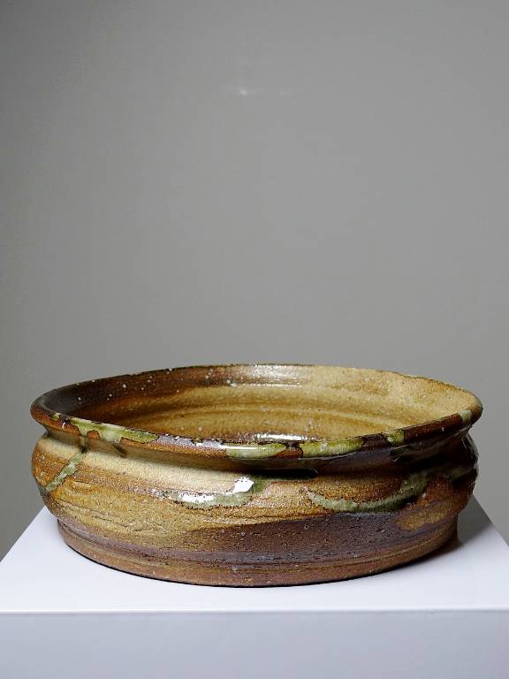 Coupe céramique d'art Japonaise d'Iga vintage/ancienne brutaliste | Puces Privées