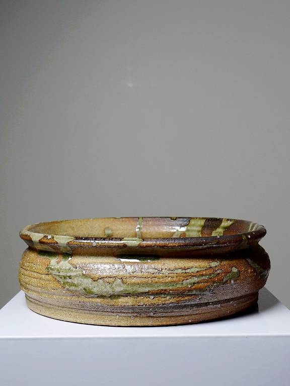 Coupe céramique d'art Japonaise d'Iga vintage/ancienne brutaliste | Puces Privées