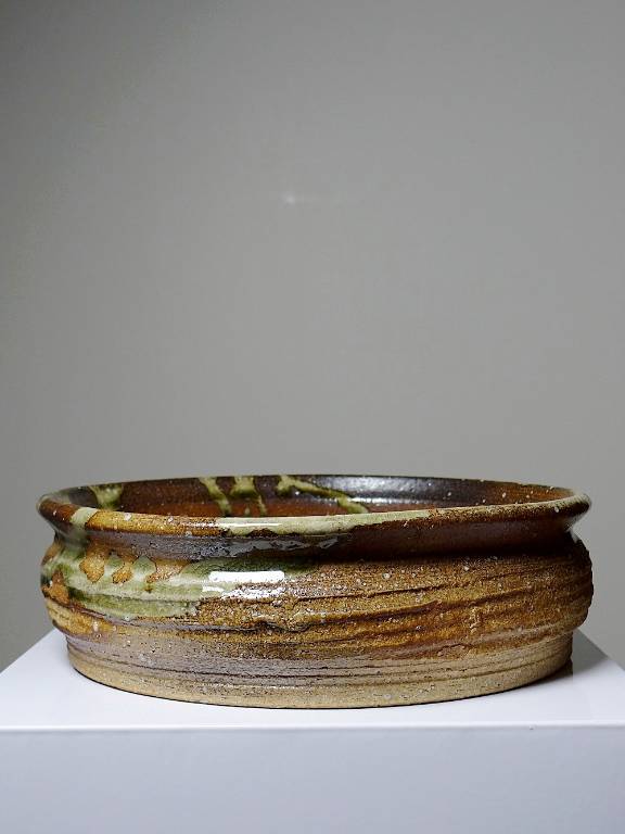 Coupe céramique d'art Japonaise d'Iga vintage/ancienne brutaliste | Puces Privées