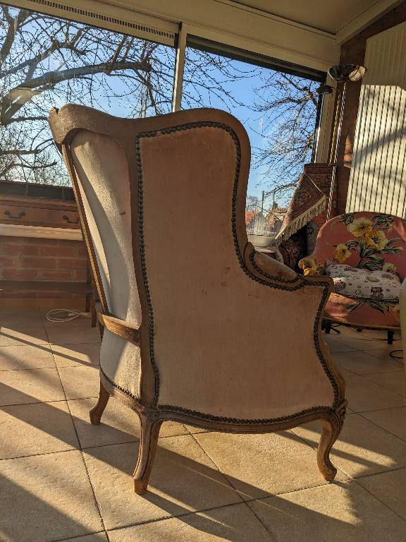 lot de 2 bergères velours rose | Puces Privées