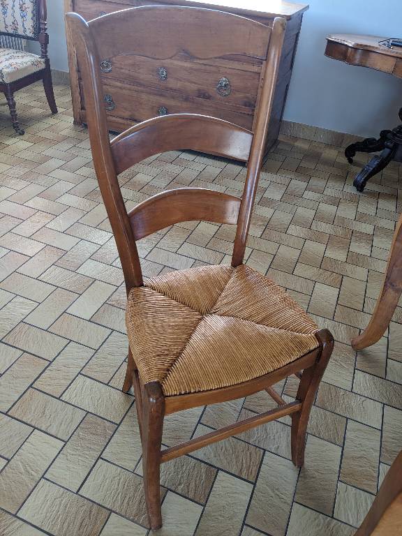 ensemble table et 5 chaises merisier | Puces Privées