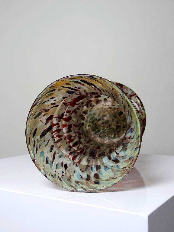 Vase verre moucheté aventurine inclusions de cuivre art déco style Legras | Puces Privées