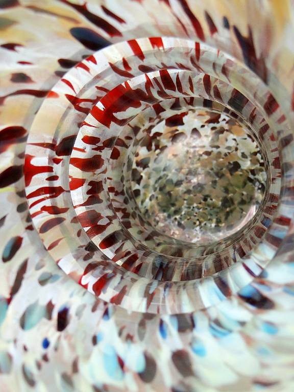 Vase verre moucheté aventurine inclusions de cuivre art déco style Legras | Puces Privées